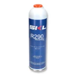 SKL REF006UN R290 370g refrigerant gas cylinder front view