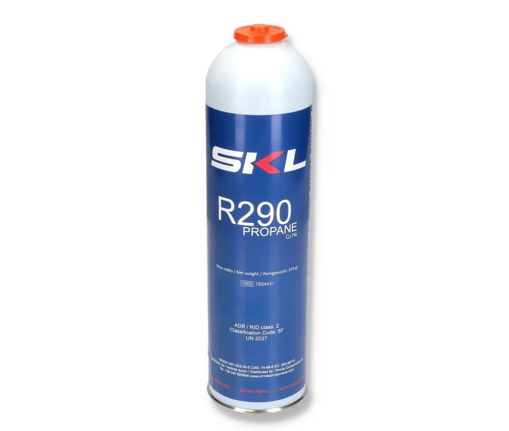 SKL REF006UN R290 refrigerant gas cylinder 370g