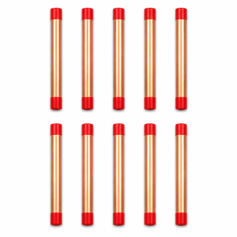 Ten 13g copper refrigeration filter driers arranged in two rows
