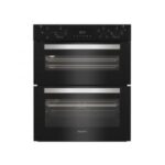 Hotpoint DUH 10D B Black 72cm Built Under Double Fan Oven with Enamel Liners - Grade R - Peterborough Stock