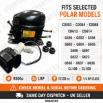 ZEL HML200A R600a compressor compatible with selected Polar models