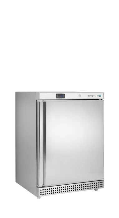 L3BlcmZpb24vMmFlYmQ5MzgtYTQyNi00NjdhLTg4YjgtYTU2ZmJkODhmMzljLnBuZw.webp TEFCOLD UR200X1 Stainless Steel Undercounter Fridge – 119L Net - Image 1