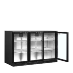 TEFCOLD DB301H Triple Hinged Door Back Bar Cooler – 278L Net