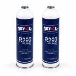 Two SKL R290 refrigerant gas cylinders 370g