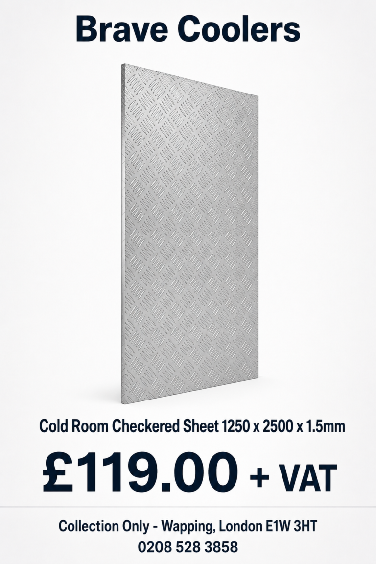 Cold Room Checkered Sheet 1250 x 2500 x 1.5mm Brave Coolers