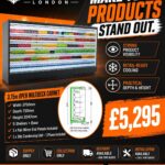 Commercial Display Fridge 3.75m Open Multideck 5 Shelves Base