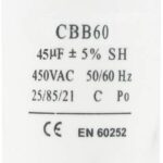⚡ 45µF 450V Motor Run Capacitor CBB60 – Fits Compressor / Pump / Air-Con