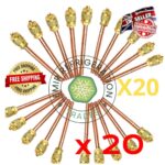 20x Schrader Valves 1/4" Copper 10cm 6.3mm r448 r290 r404 tecumseh compressor