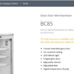 TEFCOLD BC85 Glass Door Merchandiser - 85L
