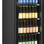 TEFCOLD CEV425 Black Glass Door Merchandiser - 219L