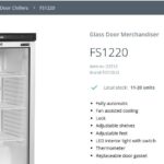 TEFCOLD FS1220 Glass Door Merchandiser - 190L
