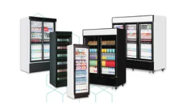 Glass door display fridge