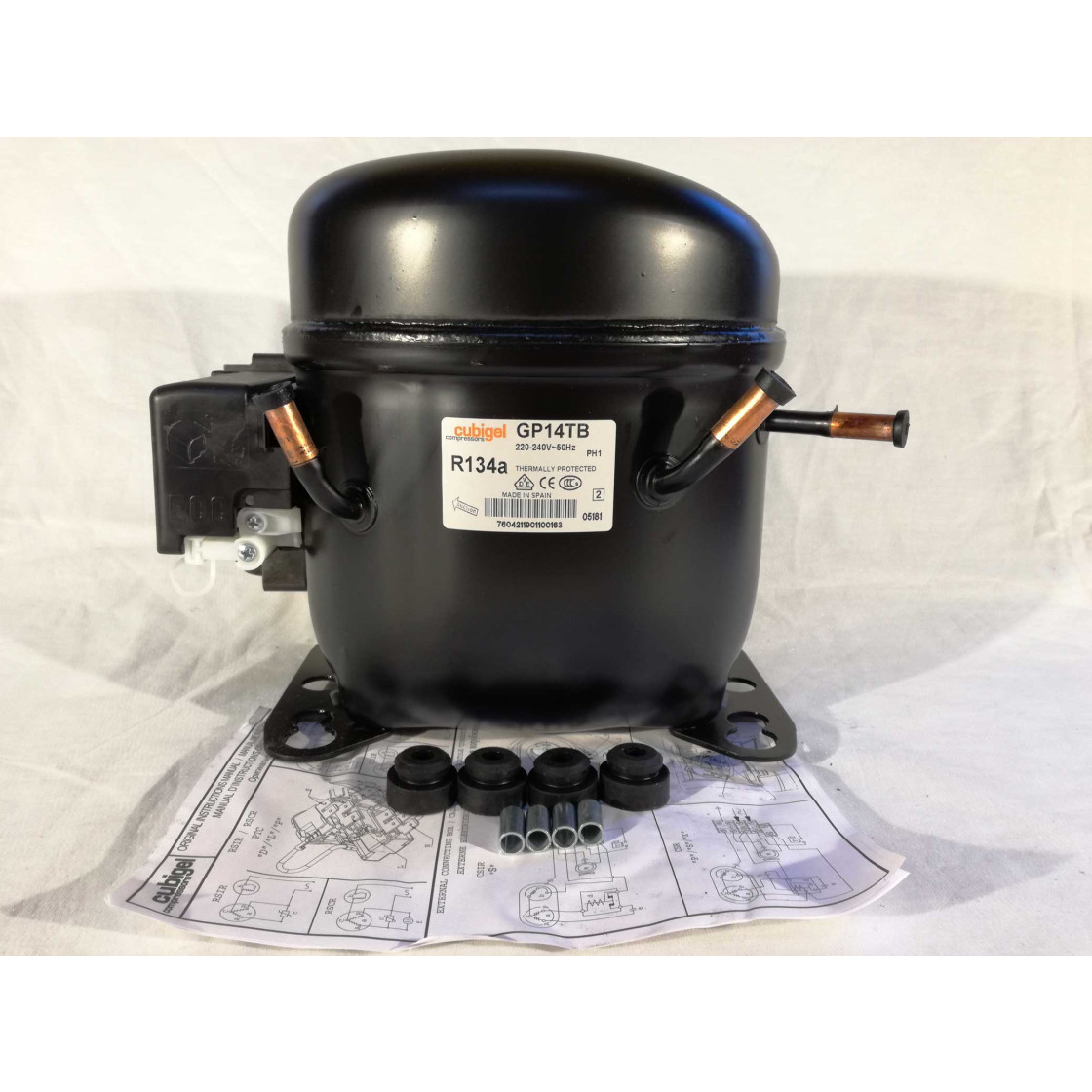 verdichter-kompressor-acc-zem-cubigel-huayi-electrolux-gp14tb.jpg Cubigel GP14TB High Efficiency Refrigeration Compressor - Image 1