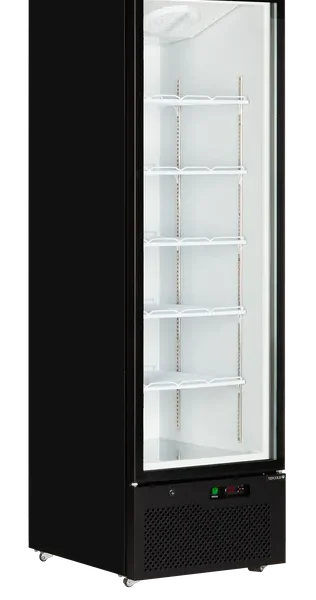 TEFCOLD Atom Maxi C1DB black glass door merchandiser