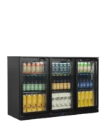 TEFCOLD BA31H back bar cooler stocked with drinks