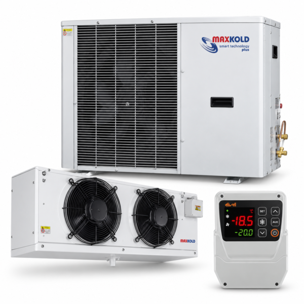 Maxkold refrigeration kit with condensing unit evaporator and Eliwell controller