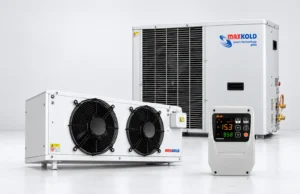 Maxkold condensing unit, twin-fan evaporator and Eliwell Coldface controller