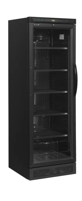 TEFCOLD CEV425 BLACK left hinged glass door merchandiser