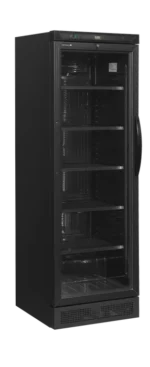 TEFCOLD CEV425 BLACK left hinged glass door merchandiser