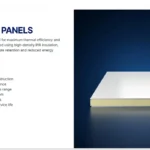PIR insulated cold room panel showing its high-density insulation core