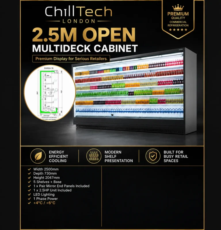 ChillTech London 2.5m open multideck display cabinet