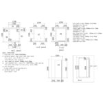 Adexa YSCR1215201 model-specific cold room panel, floor and door dimensional drawing