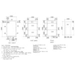 Adexa YSCR1524201 model-specific cold room panel, floor and door dimensional drawing