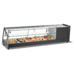 1131mm four GN one third countertop sushi and tapas display fridge