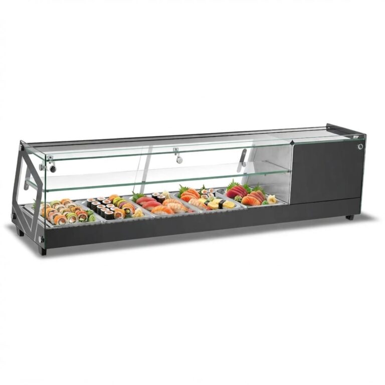 1131mm four GN one third countertop sushi and tapas display fridge