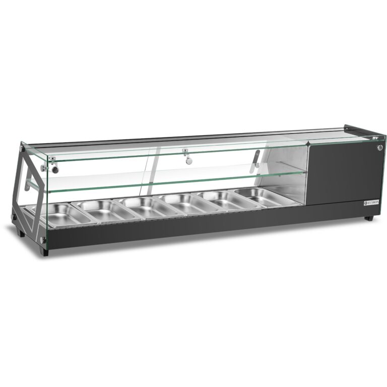 1485mm countertop sushi and tapas refrigerated display 6 GN pans
