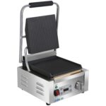 Commercial Panini Grill with Digital Timer – 1.8kW Ribbed Plates | BRVCU600 – view 2