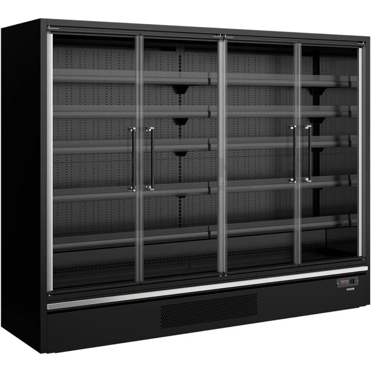 ChillTech London 2580mm plug-in glass door multideck chiller with built-in compressor