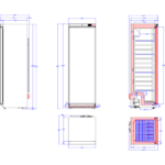 Commercial single door fridge BRVDWR400W