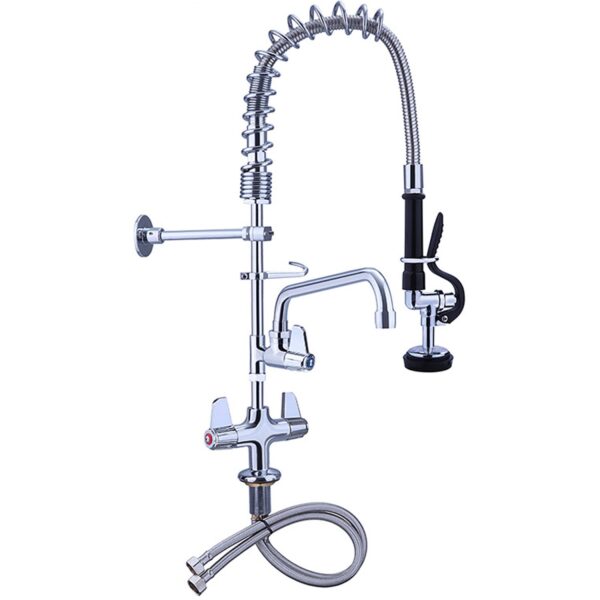 Commercial Pre Rinse Spray Tap with Swing Spout – 600mm Dual Inlet | BRVEQ7801A08