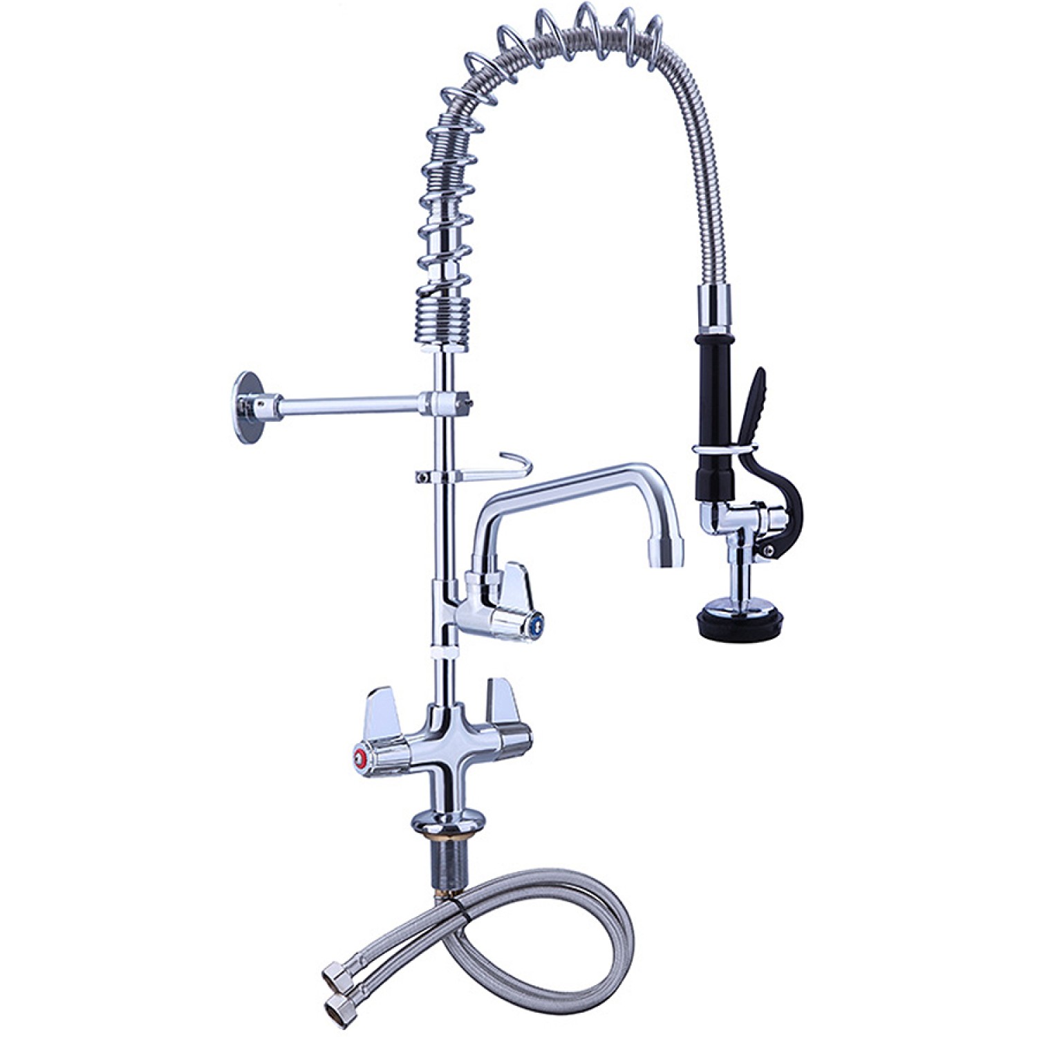 EQ7801A08-1500x1500-1.jpg Commercial Pre Rinse Spray Tap with Swing Spout – 600mm Dual Inlet | BRVEQ7801A08