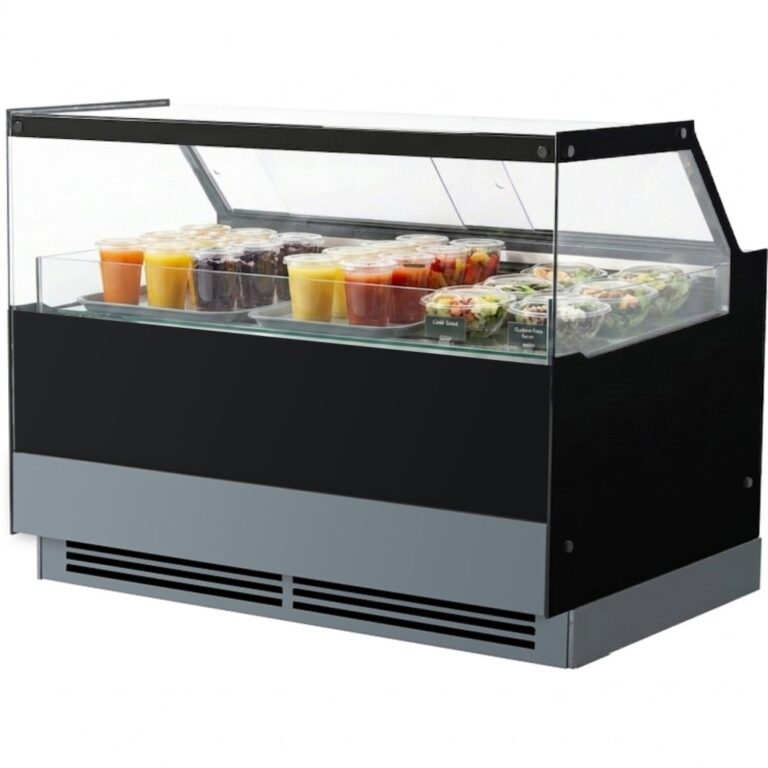 Kebab & Burger Shop Display Fridge – 1200mm Black Serve Over Counter | BRVGN1200CK2BLACK