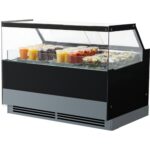 Restaurant & Takeaway Display Fridge – 1500mm Black Serve Over Counter | BRVGN1500CK2BLACK