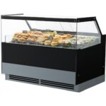 Kebab & Burger Restaurant Display Fridge – 1800mm Serve Over Counter | BRVGN1800CK2BLACK