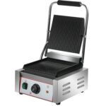 Commercial Panini Grill & Sandwich Press – 1.8kW Ribbed Plates | BRVHEG811