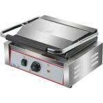 Commercial Panini Grill & Sandwich Press – 2.2kW Ribbed/Smooth Plates | BRVHEG811EA – view 2