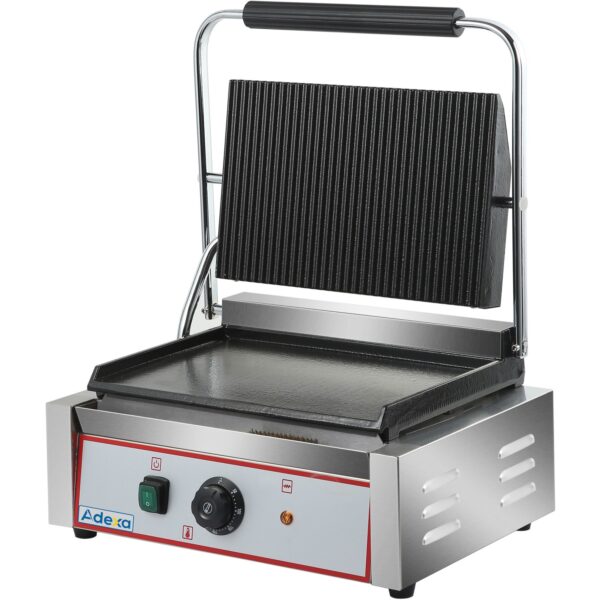 Commercial Panini Grill & Sandwich Press – 2.2kW Ribbed/Smooth Plates | BRVHEG811EA