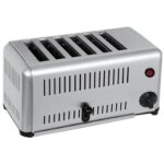Commercial 6 Slice Toaster – Stainless Steel with Timer | BRVHET6