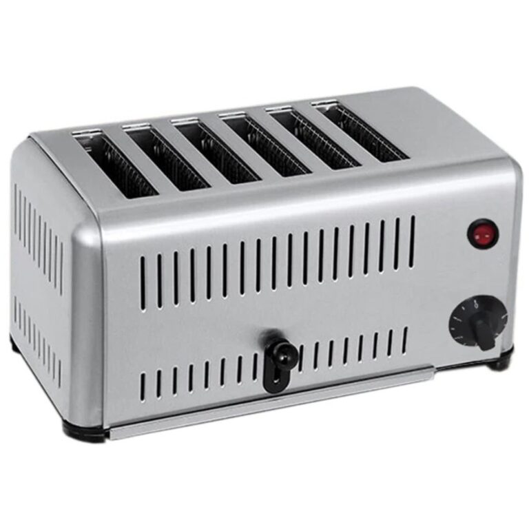 Commercial 6 Slice Toaster – Stainless Steel with Timer | BRVHET6