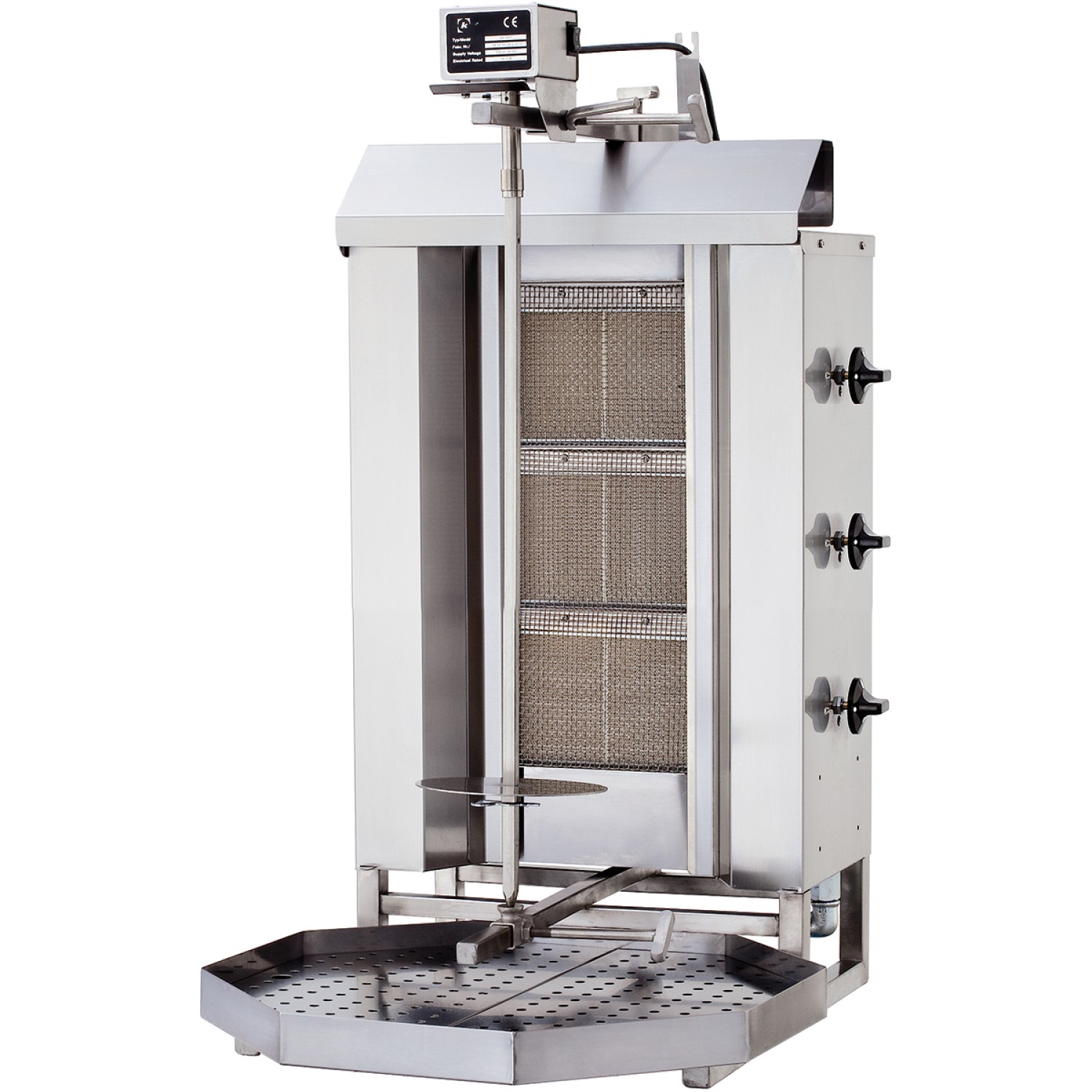 BRVDN220-product Gas Doner Kebab & Shawarma Grill – 3 Burners, 10.5kW, Top Motor
