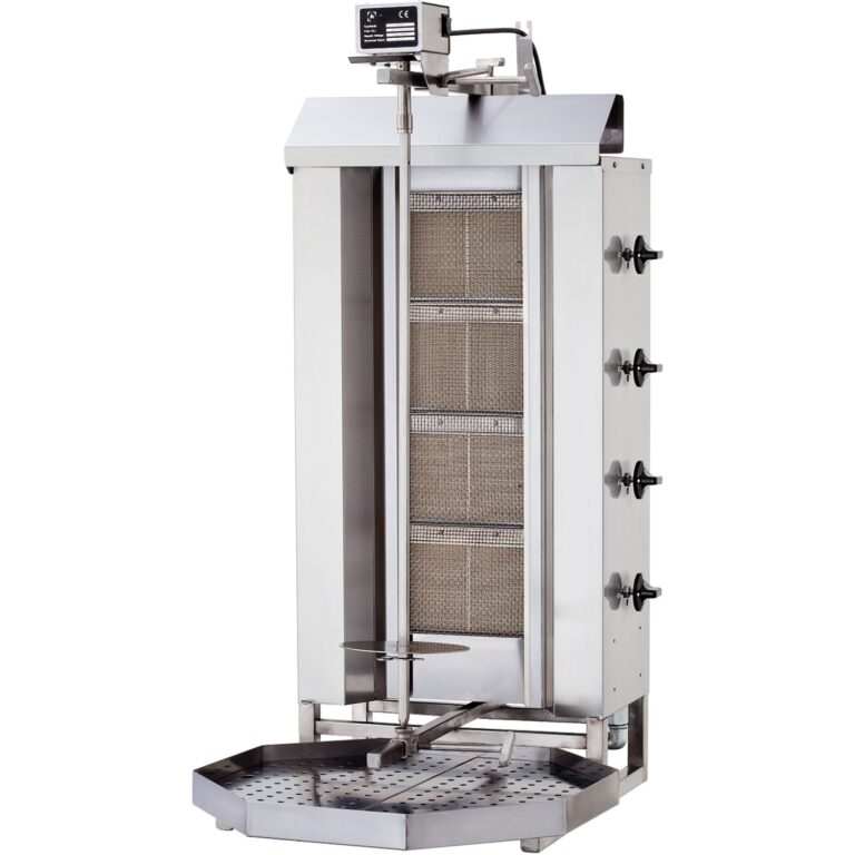 60kg Gas Doner Kebab Grill – 4 Burners, 12kW, Top Motor