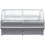 Café & Takeaway Display Fridge – 1200mm Curved Glass Serve Over Counter | BRVBLUEL112