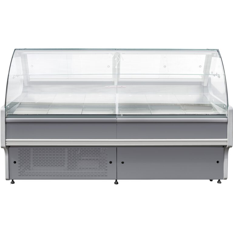 Café & Takeaway Display Fridge – 1200mm Curved Glass Serve Over Counter | BRVBLUEL112