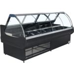 Butchers Meat Display Fridge – 1980mm Curved Glass Serve Over Counter | BRVBLUEL120