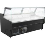 Restaurant & Takeaway Deli Fridge – 2580mm Black Serve Over Counter | BRVBLUEL110