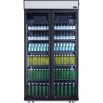 Double glass door drinks display fridge BRVLG805BBLACK image 3